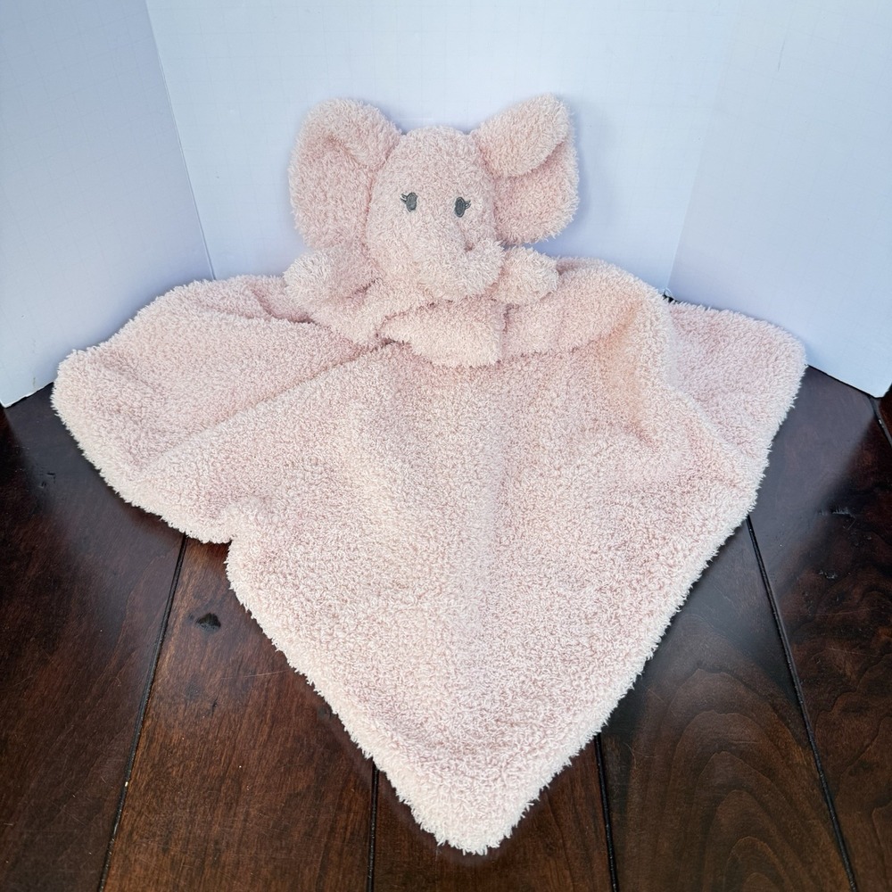 Modern Baby Pink Elephant Lovey Plush Infant Girl Snuggle Blankie Plush Toy